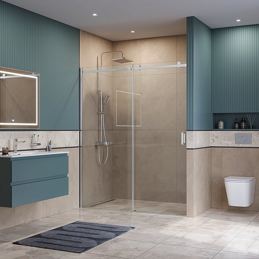 Душевая дверь BelBagno SOFT_CLOSE-2-BF-1-160-C-Cr 160 стекло прозрачное/профиль хром