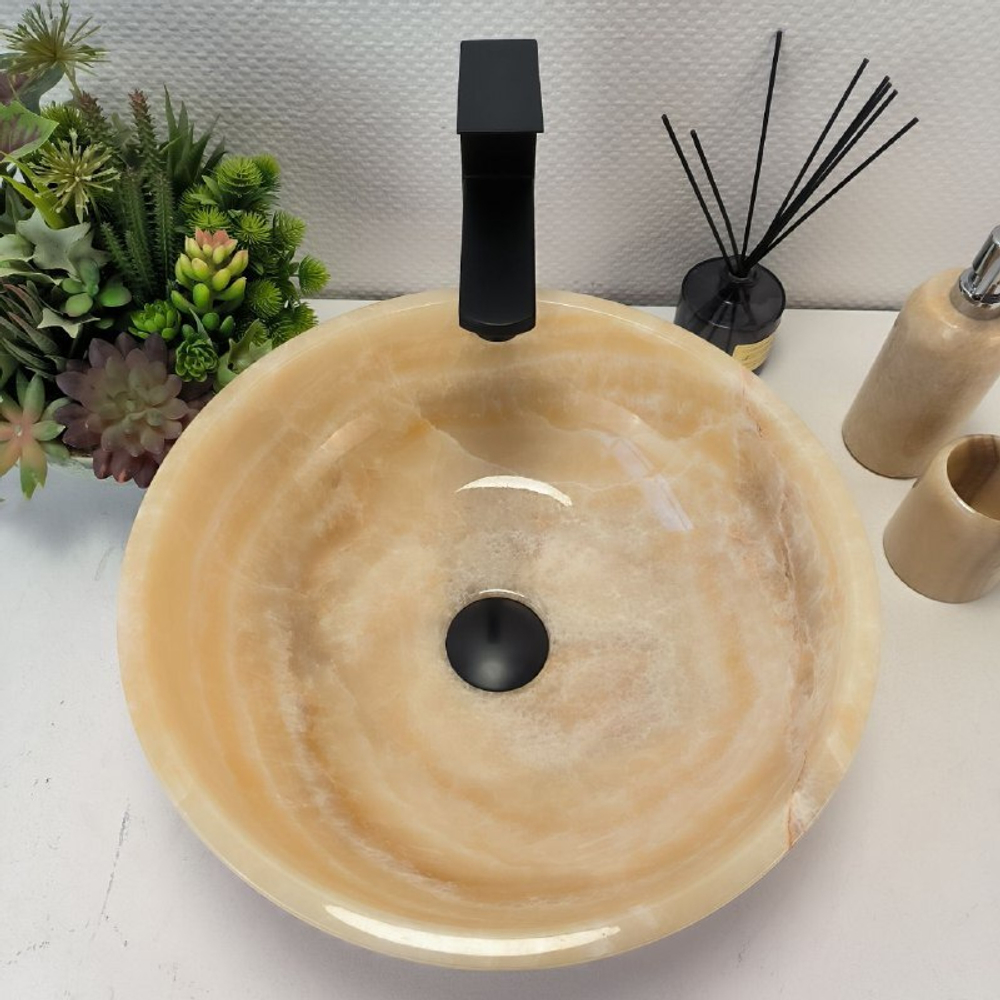 Раковина из оникса Bowl Yellow TinLip BO-63053 40*40*15 40