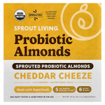 Sprout Living, Пробиотический миндаль, сыр чеддер, 10 пакетиков по 28 г (1 унция)