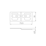 Комплект пластина крепежная с винтами  SWD.Scope 75/30/5 plate with screws