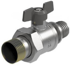 Кран шаровый с аксиальным соединением НГ 16×1/2"