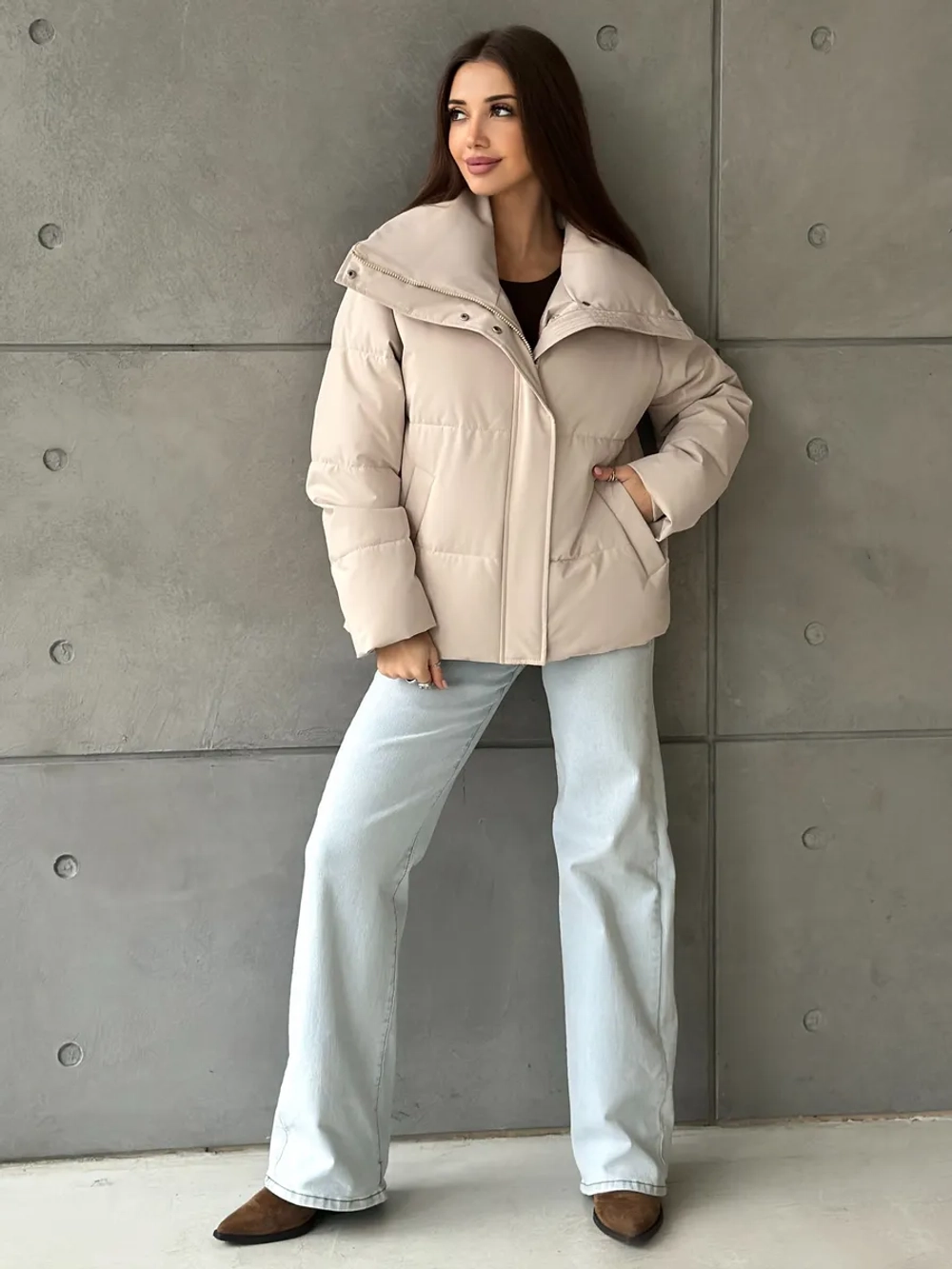 Куртка осенняя короткая без капюшона