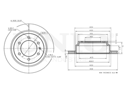 Диск тормозной задний UNIO BRD-20329
