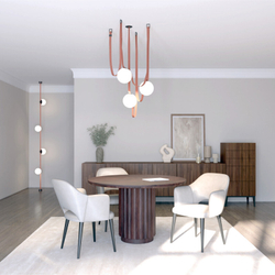 DK5551-BK Cветильник для трека-ремня Belty, серия Orb, со светодиодом, D150*H147мм, 48V DC, 10W, RA90, 120°, 3000K, IP20, белый, акрил