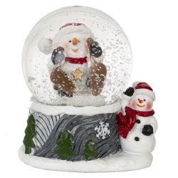 GAEM Фигурка декоративная "Снеговик" в стекл шаре, L5,5 W5 H6 см, 2в.