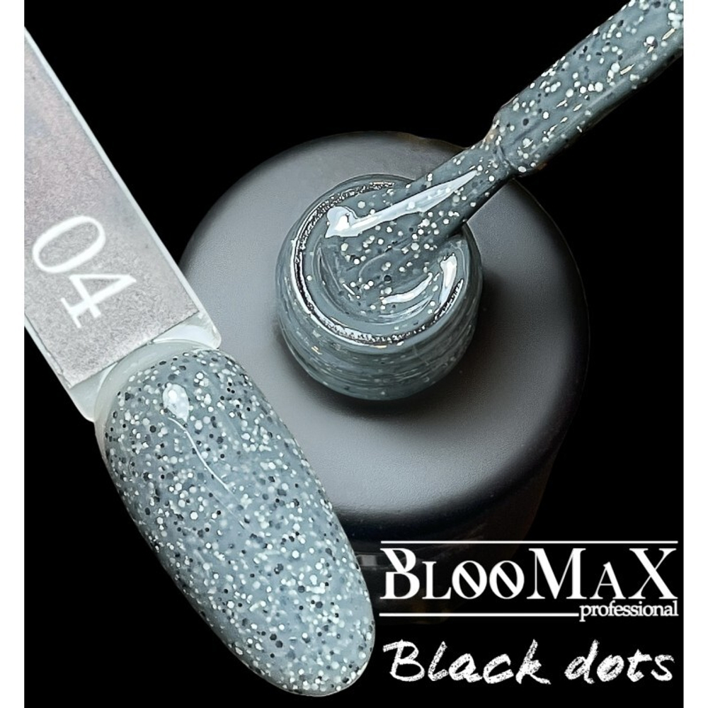 Гель-лак BlooMaX Black Dots 04, 8 мл