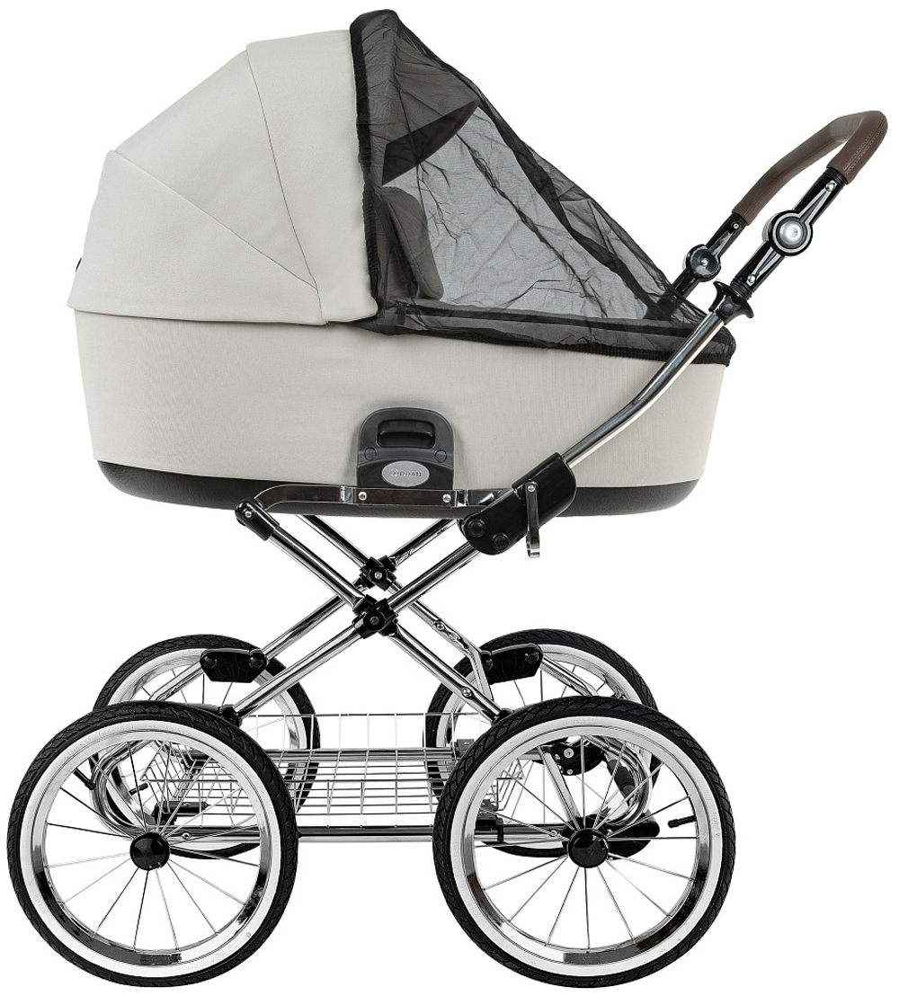 Детская коляска Roan Bass Next Classic d14 2.0 3 в 1 с автокреслом Pituso Santiso Pro Black BSNC/94/2 Marzipan/Black/руч.Cappuccino