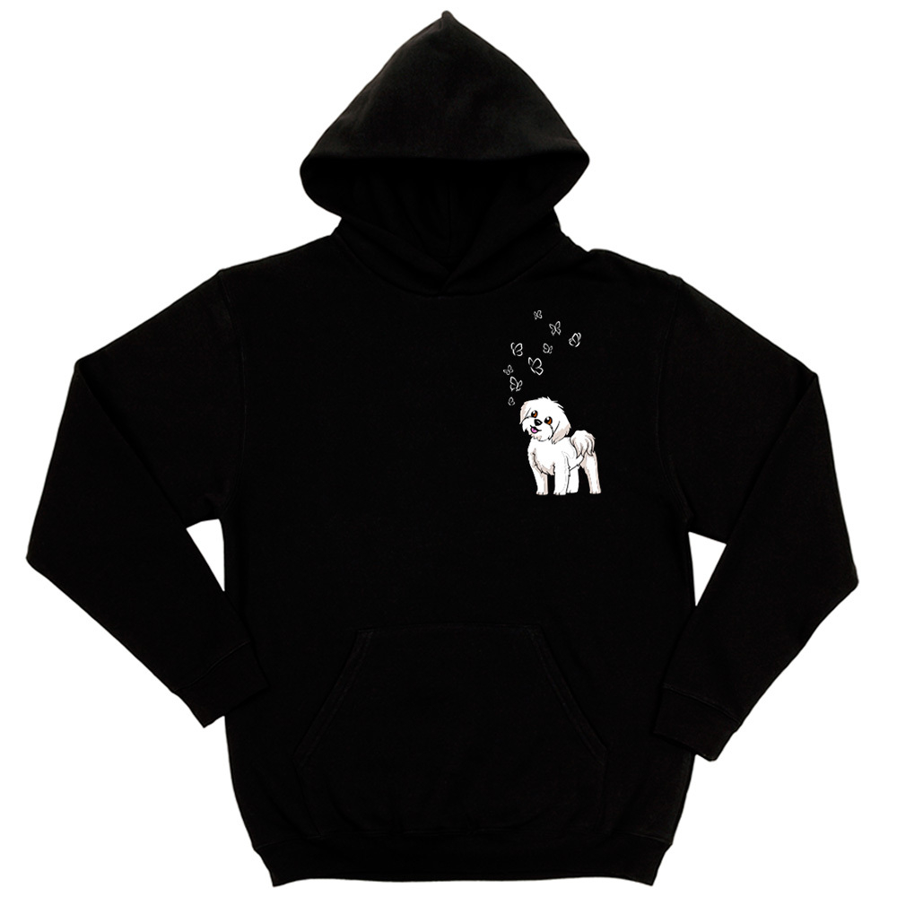 Толстовка "Мальтезе и бабочки"