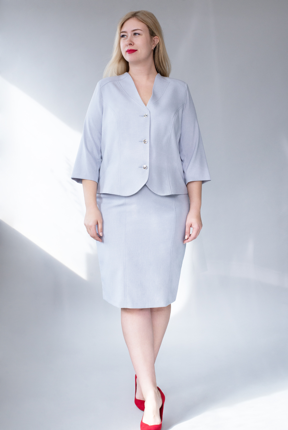 Юбка женская 3363ЛП, серебристый #259Ср013363ЛП