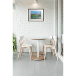 Картина авторская маслом на холсте в паспарту 30х40 см на стену для интерьера "Брошенный дом"