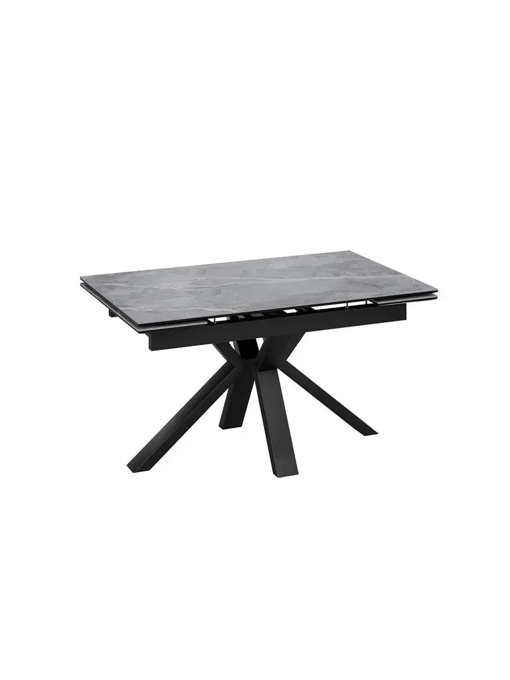 Стол кухонный Черный муар мрамор 140(200)х85х76 см