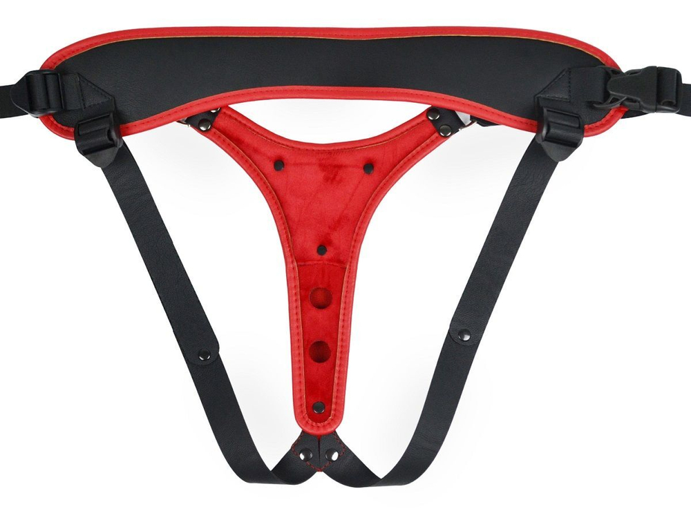 Женский пояс WOMEN Style с 3 насадками (Цвет: красный с черным)