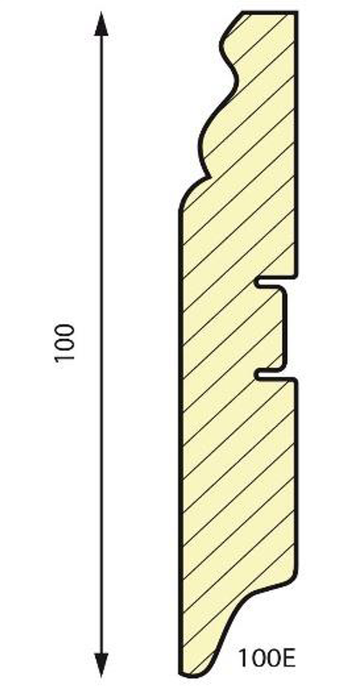 Плинтус МДФ Aberhof Art 1002 под покраску 16x100х2400 мм