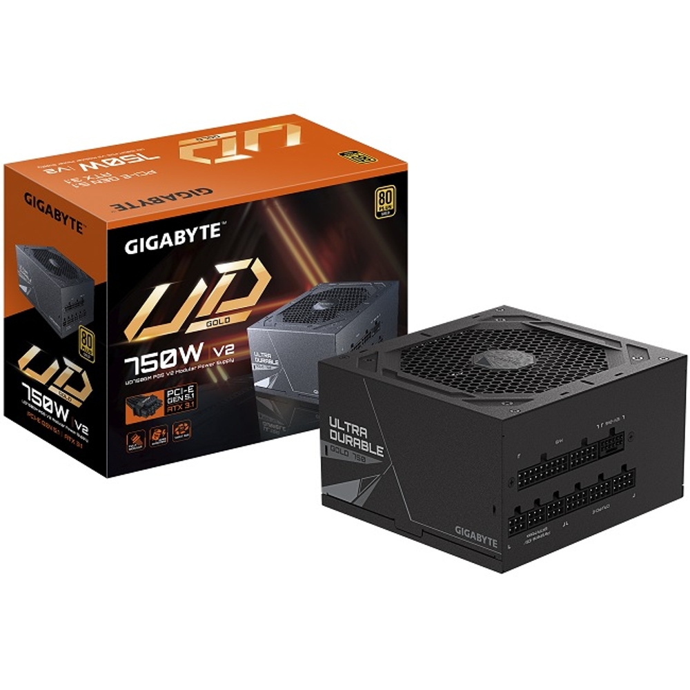 Блок питания Gigabyte 750W GP-UD750GM PG5 V2 (модульный, 16 Pin PCIe 5.0, 80 PLUS Gold)
