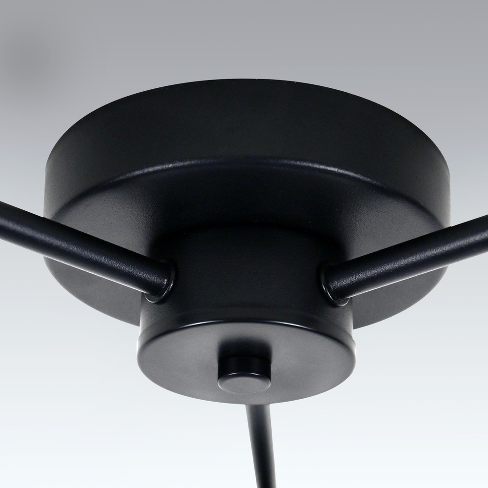 740137 Люстра FICO II 3х12W GX53 ЧЕРНЫЙ/ПРОЗРАЧНЫЙ