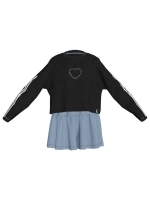 Осенний костюм для девочки, лонгслив и шорты