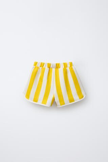 ZARA X CASA LAWA © ШОРТЫ В ПОЛОСКУ, ЖЕЛТЫЙ