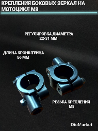 Крепления боковых зеркал на мотоцикл М8
