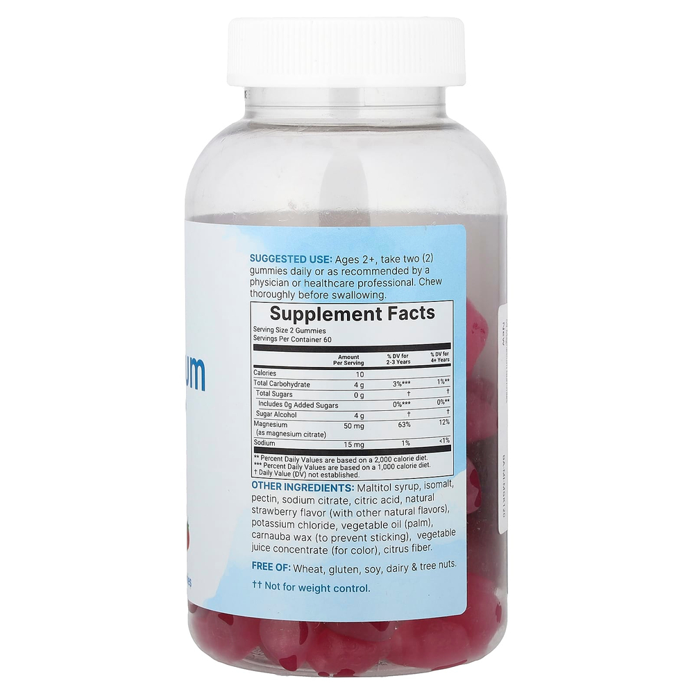 Micro Ingredients, жевательные таблетки с магнием для детей, со вкусом клубники, 120 жевательных таблеток (25 мг в 1 таблетке)