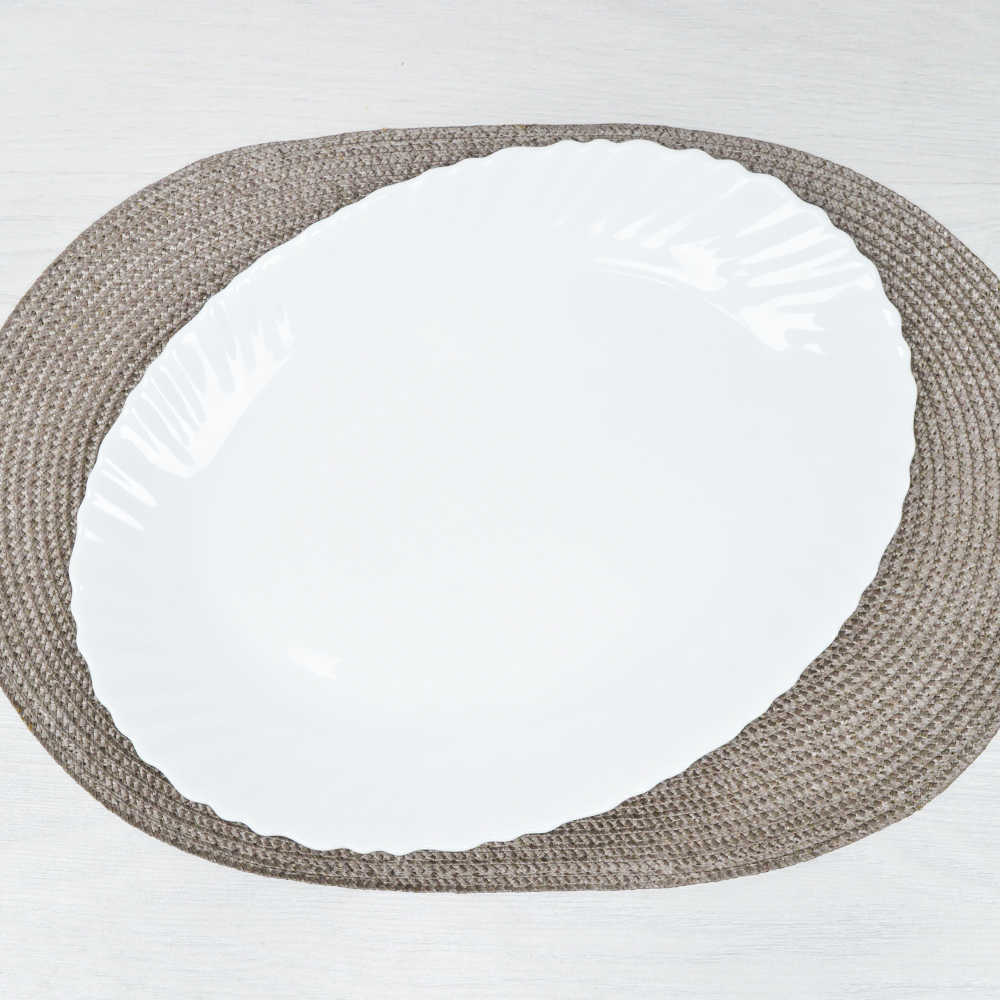 Блюдо овальное 34*25см "Wave light" Без деколи (99246)