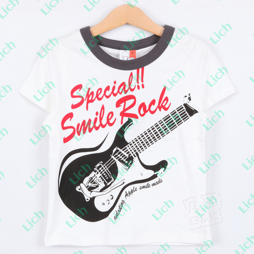 Футболка с принтом гитары и надписью "Special Smile Rock"