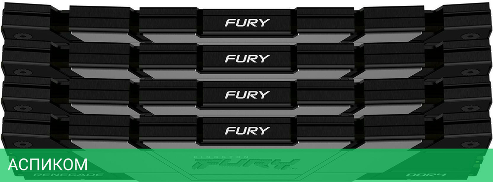 Оперативная память Kingston Fury Renegade RTL Gaming DDR4 4x16GB (KF436C16RB12K4/64)