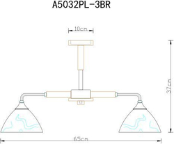 Люстра на штанге Arte Lamp A5032PL-3BR
