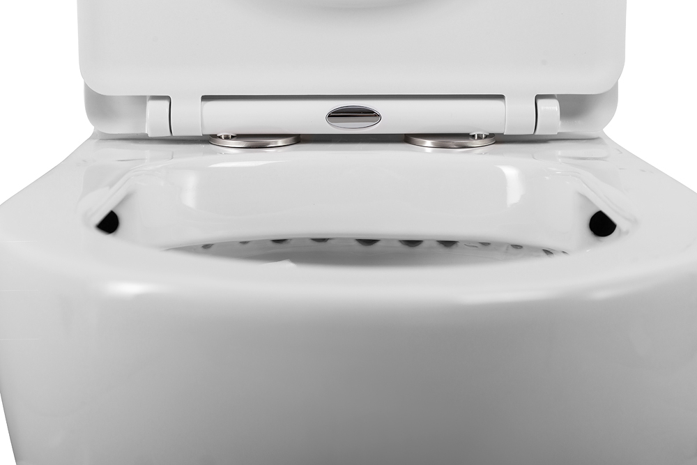 Унитаз-компакт CEZARES STYLUS безободковый CZR-152-CPR с бачком CZR-151-T и крышкой CZR-2316-SC