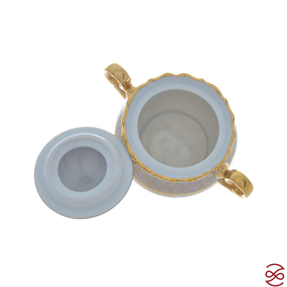 Кофейный сервиз мокко Queen's Лист Бежевый 6 персон 15 предметов