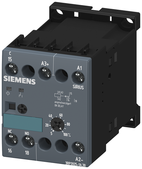 Электронное реле времени задержка на включение, SIEMENS 3RP2025-1AP30