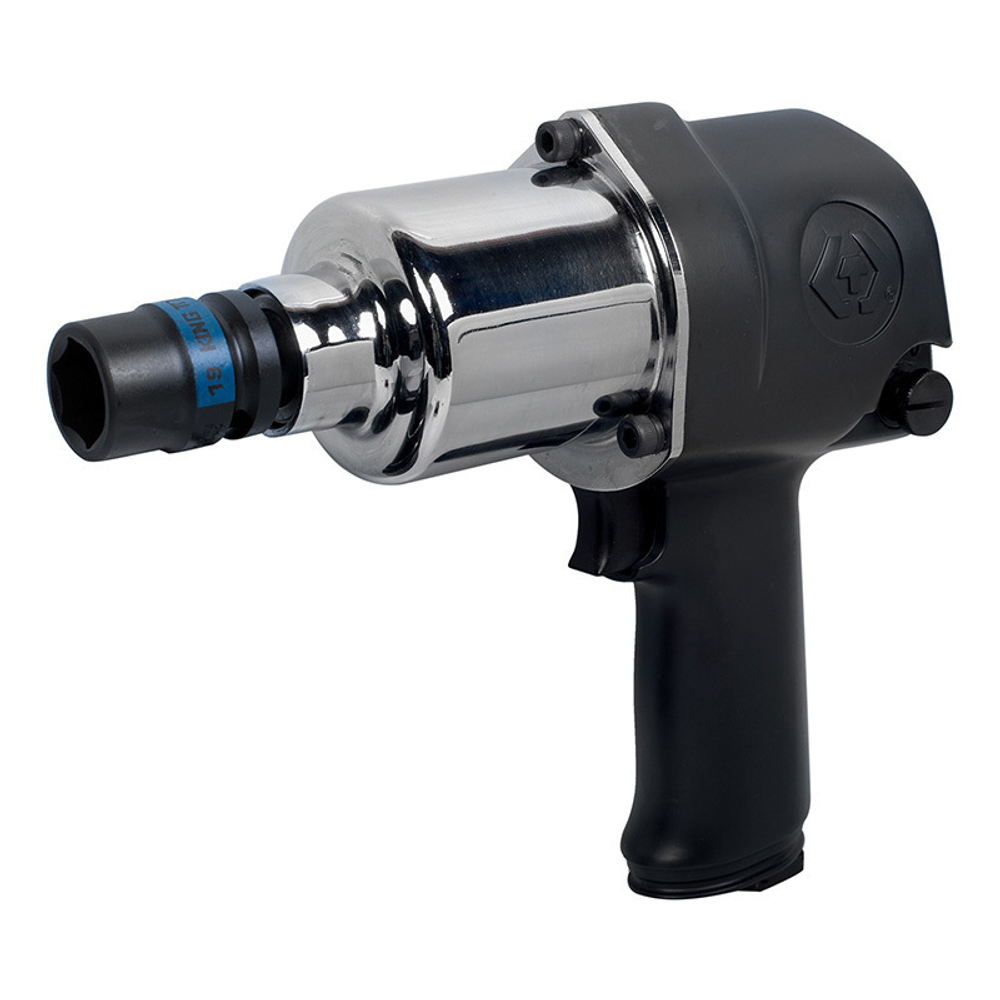 KING TONY (P33411-050B) Гайковерт пневматический ударный 1/2", 881 Нм, в комплекте 3 ударные головки