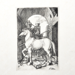 Альбрехт Дюрер. Маленькая лошадь. Репродукция гравюры 1505 г., Первая половина ХХ в.