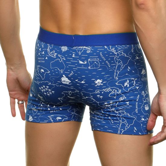 Трусы мужские боксеры синие с принтом DARKZONE DZN2641