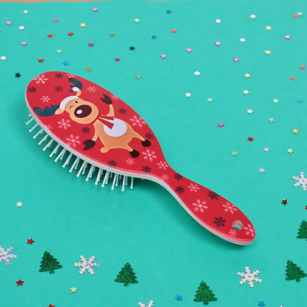 Расчёска массажная «Mon Possier - Оленёнок Оливер», цвет красный, 7,5*22,5см