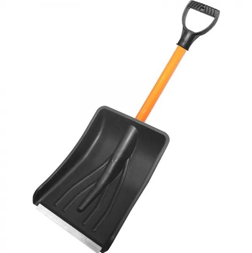 Лопата снеговая 365х250мм алюм. чер. Заря