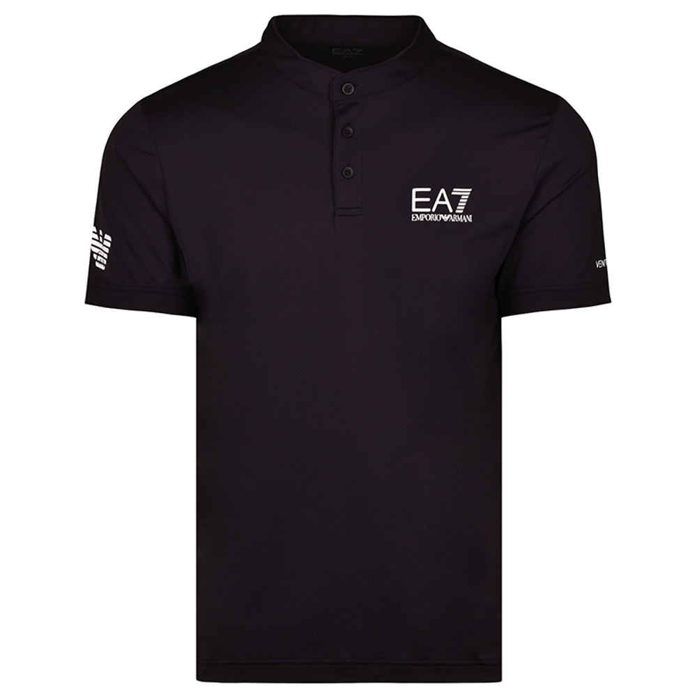 Мужское поло теннисное EA7 Man Jersey Polo - black