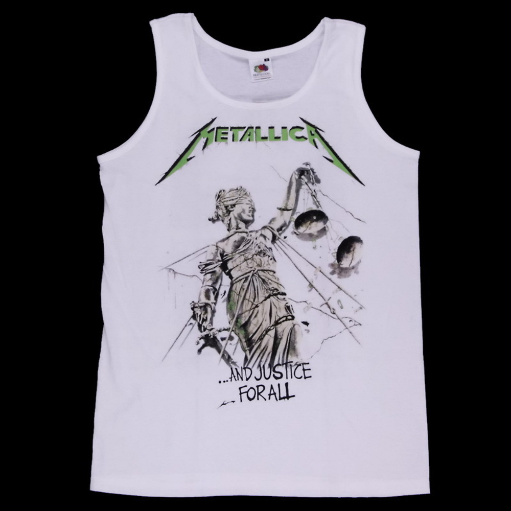 Майка Metallica And Justice For All белая