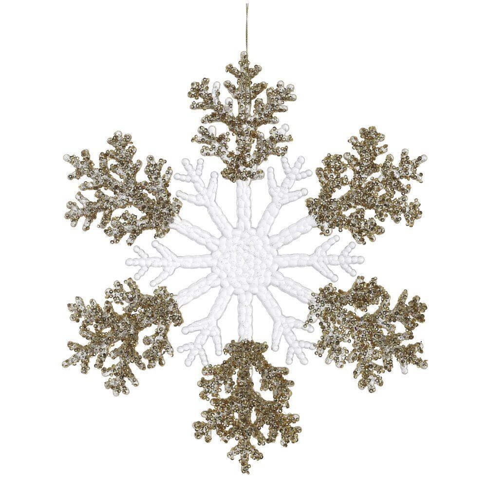 GAEM Изделие декоративное подвесное "Снежинка", L27 W0,5 H27 см, 3в.