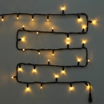 Гирлянда для улицы 11м 100 ламп LED чёрный провод, 8 реж, IP-65, Теплый белый (возможность соединения)