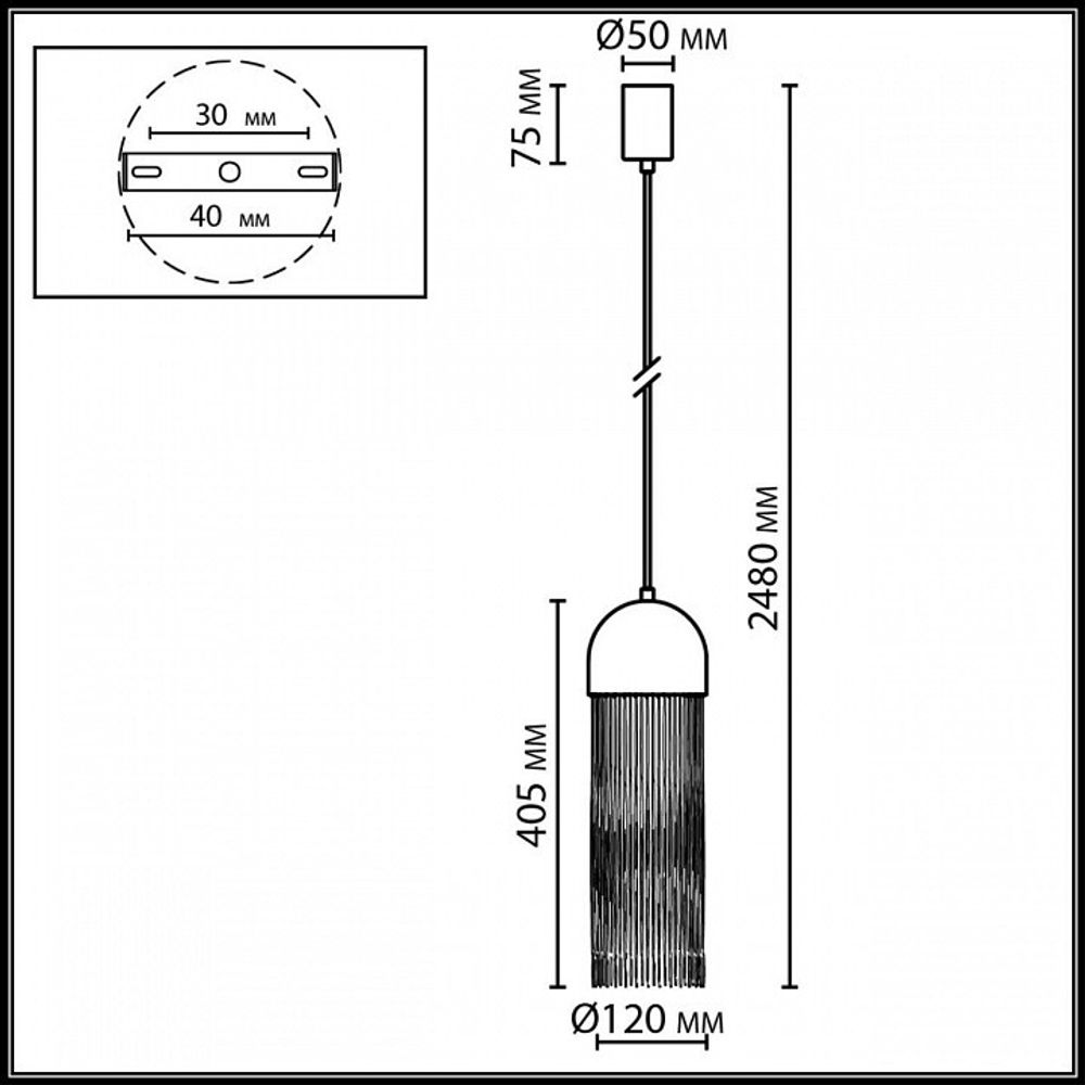 Подвесной светильник Odeon Light CORK 7073/1