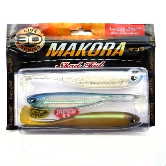 Виброхвосты LJ 3D Series MAKORA SHAD TAIL 6.0in (15,24)/MIX1 3шт.