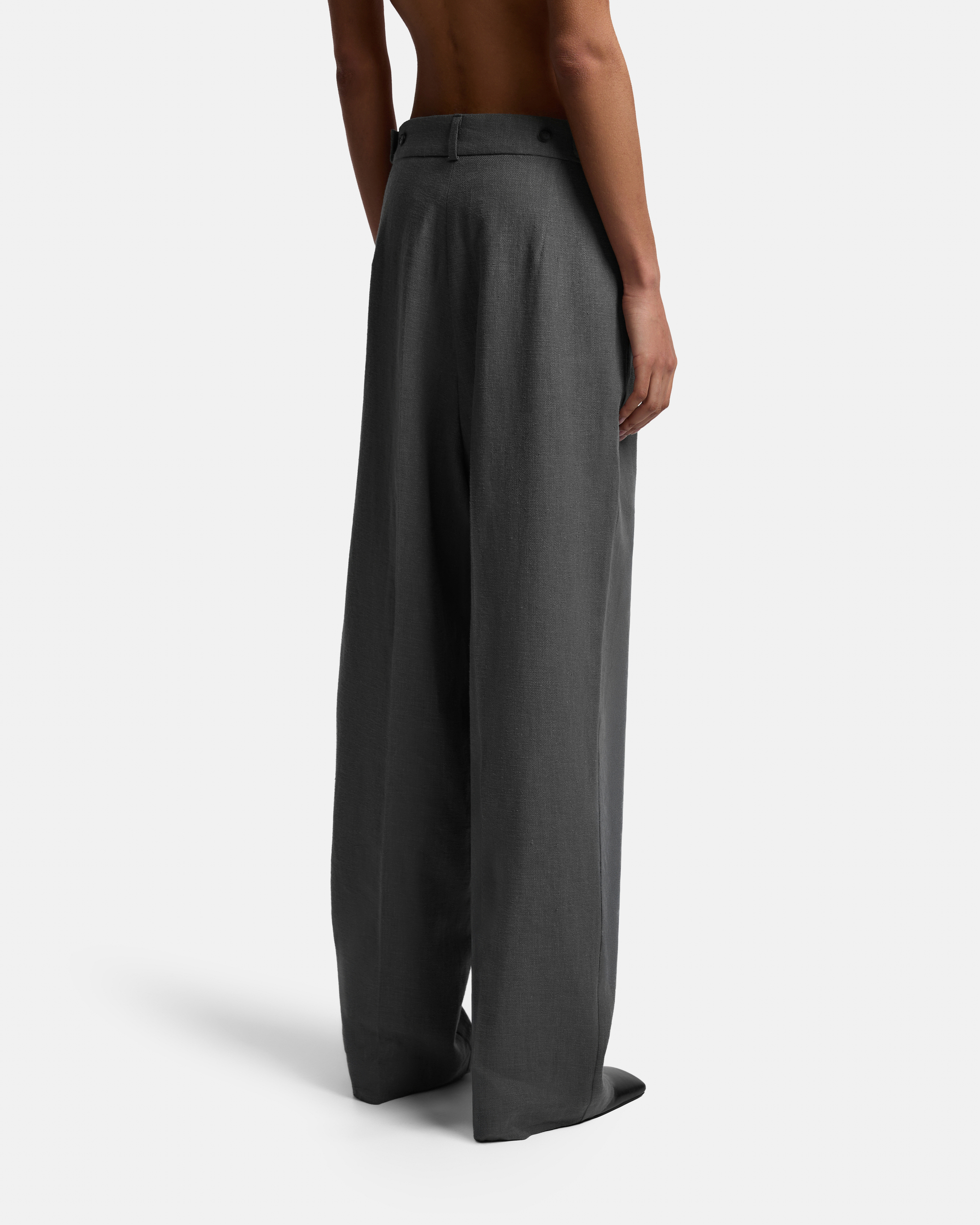 БРЮКИ С РЕГУЛИРОВКОЙ ИЗО ЛЬНА