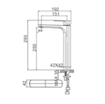 Смеситель для раковины высокий WONZON & WOGHAND ARNIE, Черный матовый (WW-691104-MB)