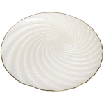 Тарелка стеклянная «Фьюжн» 27см перламутр