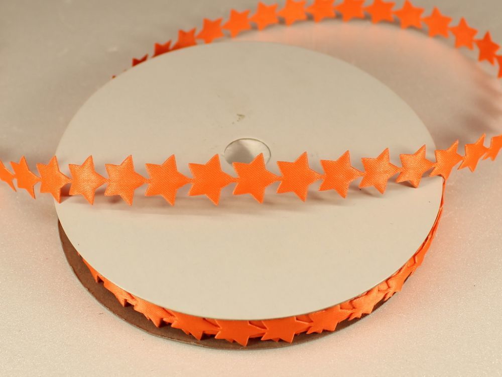 Лента декоративная, ширина 13 мм(213007), цвет: №2 оранжевый (бобина 20+-0,3 ярдов)