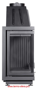 Каминная топка Экокамин Альфа 1000 LB два стекла левая черный шамот