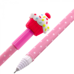 Ручка гелевая пиши-стирай Alingar, "Вкусняшки", 0,5 мм, синяя, фигурный колпачок, круглый, цветной, пластиковый корпус, карт. уп.