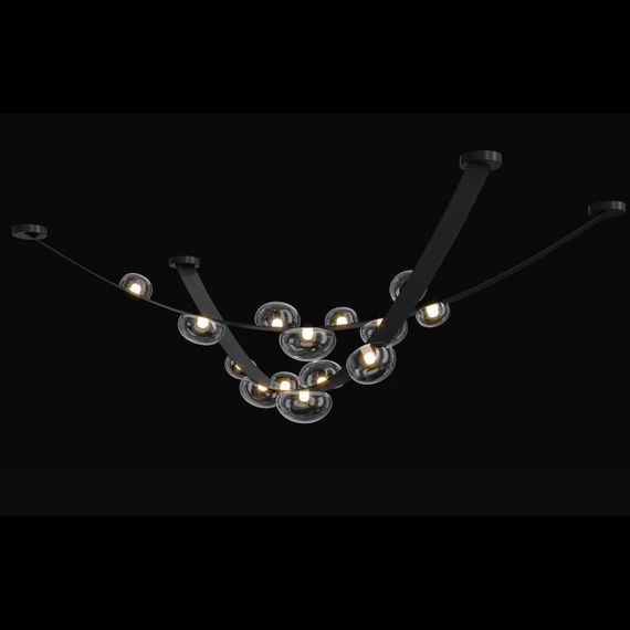 Подвесной светодиодный светильник Crystal Lux Bosque SP7 L3000 Black/Transparent