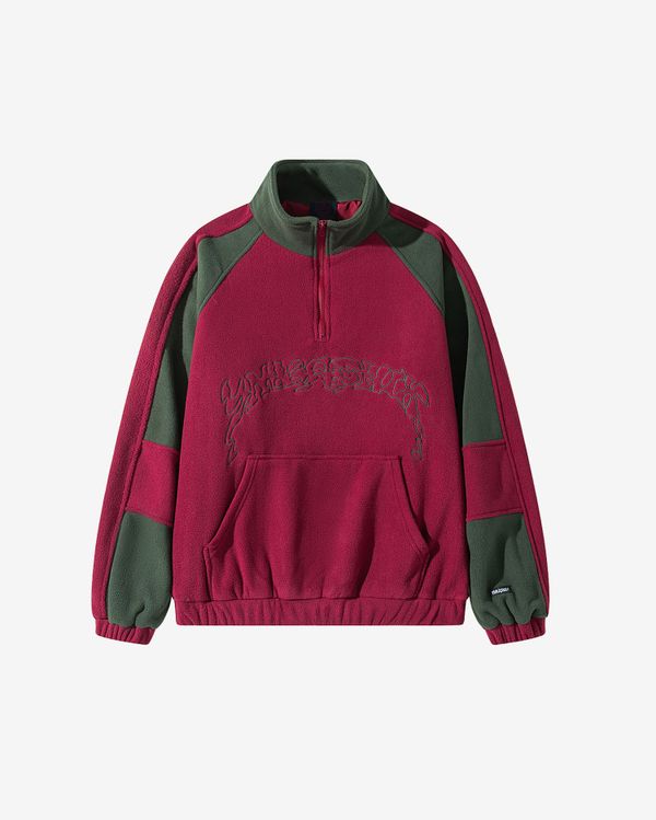 Толстовка Turbo fleece бордовая / темно-зеленая - фото 1