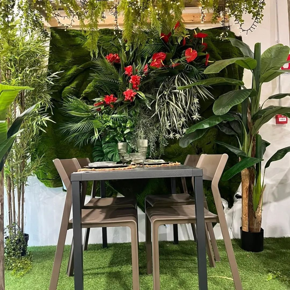 Стол пластиковый обеденный Nardi Cube 140x80, антрацит